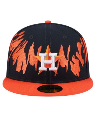 Men's Navy/Orange Houston Astros Retro Pattern 59FIFTY Hat
