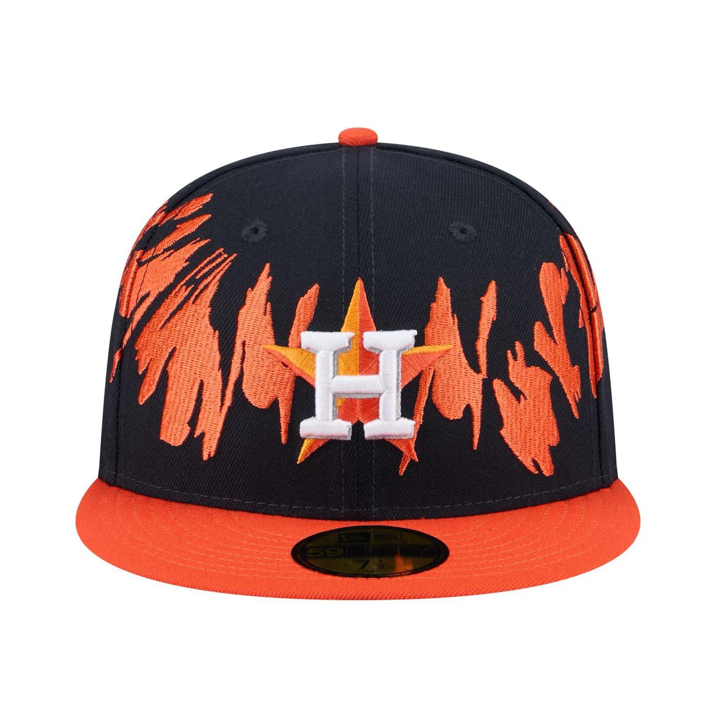 Мужская кепка New Era Houston Astros Retro Pattern 59FIFTY, Navy/Orange — фото 5