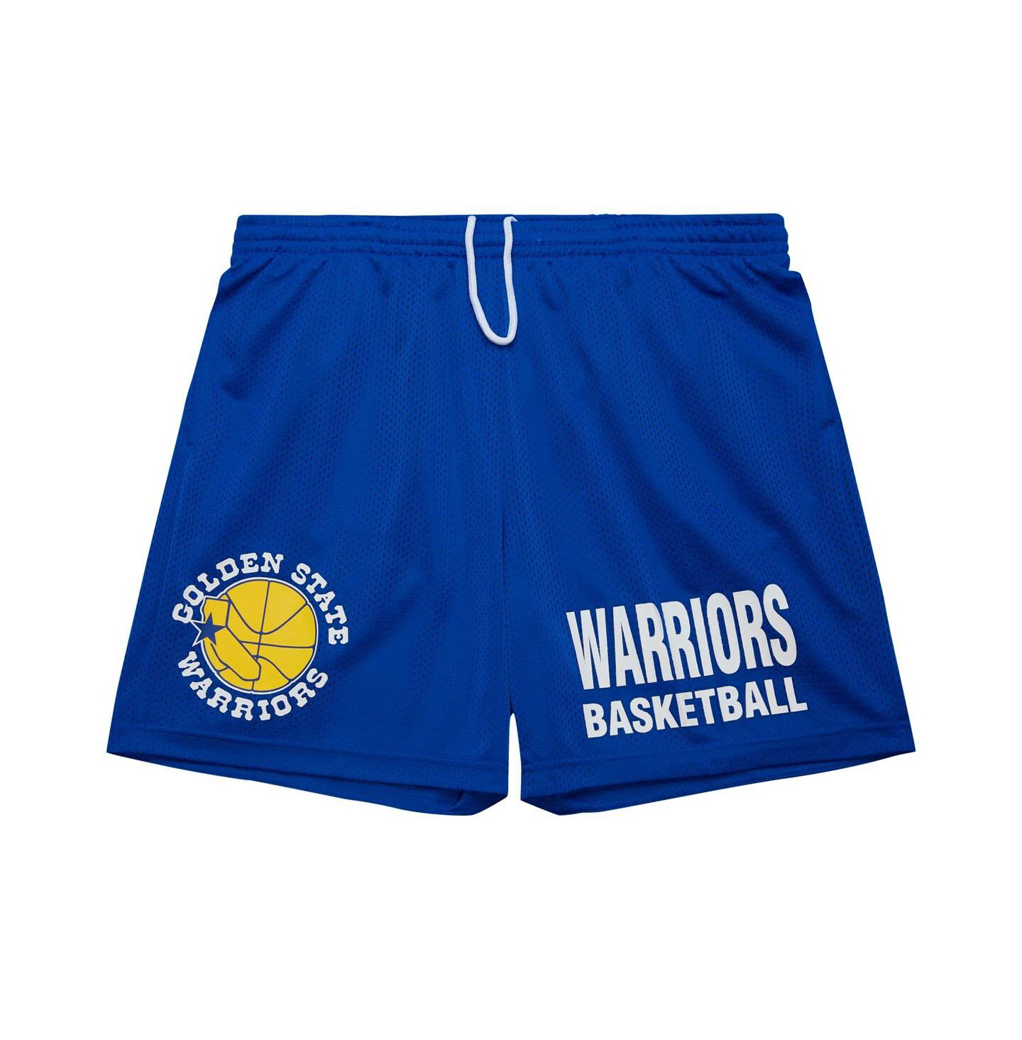 Мужские шорты Mitchell & Ness Royal Golden State Warriors Hardwood Classics Gameday Mesh — фото 5