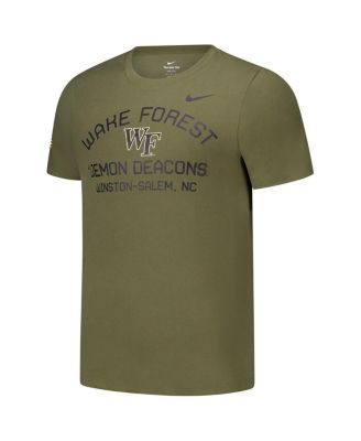 Nike Men's Olive Wake Forest Demon Deacons 2024 Military Appreciation Performance T-Shirt