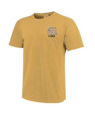 Men's and Women's Gold LSU Tigers Mardi Gras Hyper Local Comfort Colors T-Shirt