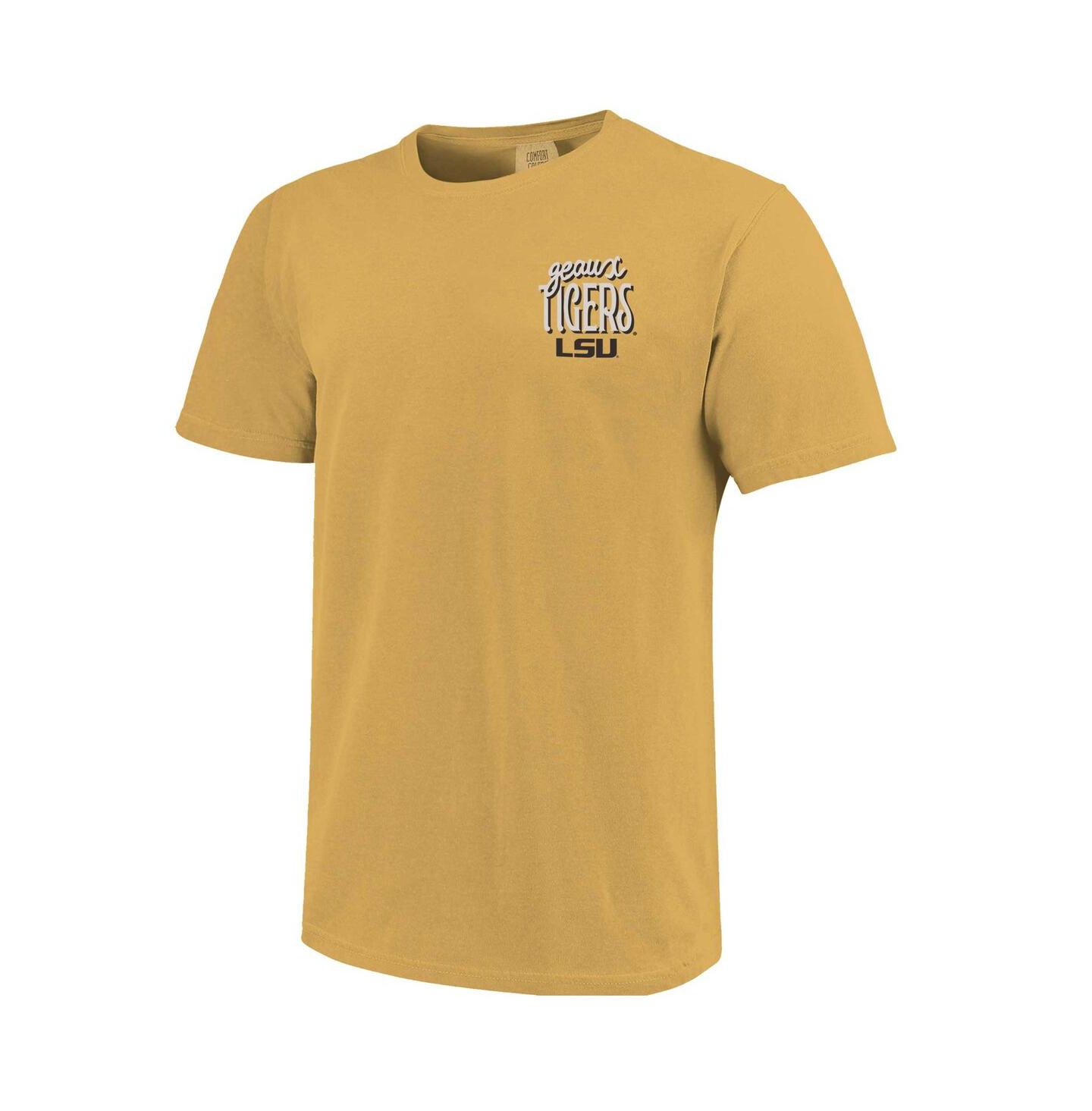 Футболка Image One Gold LSU Tigers Mardi Gras Hyper Local Comfort Colors — фото 3