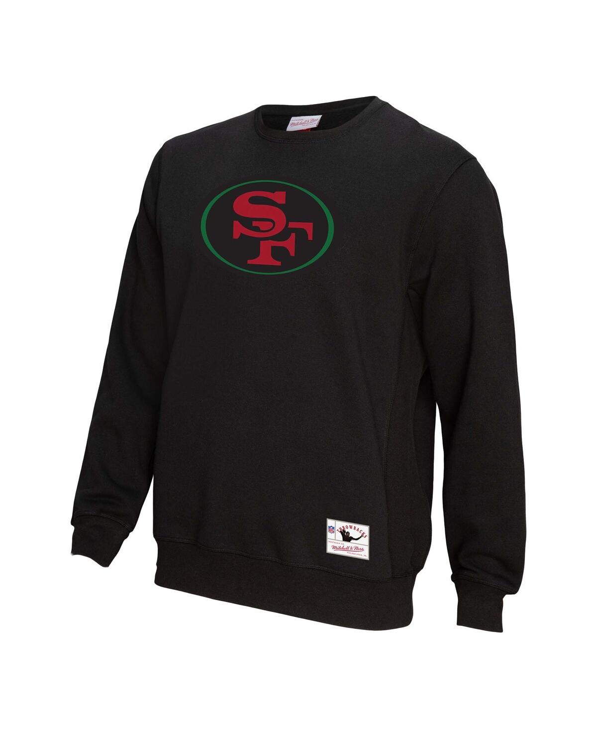 Mitchell & Ness Men's And Women's Black San Francisco 49ers Black Excellence Collection Icon Pullover Sweatshirt In Black
