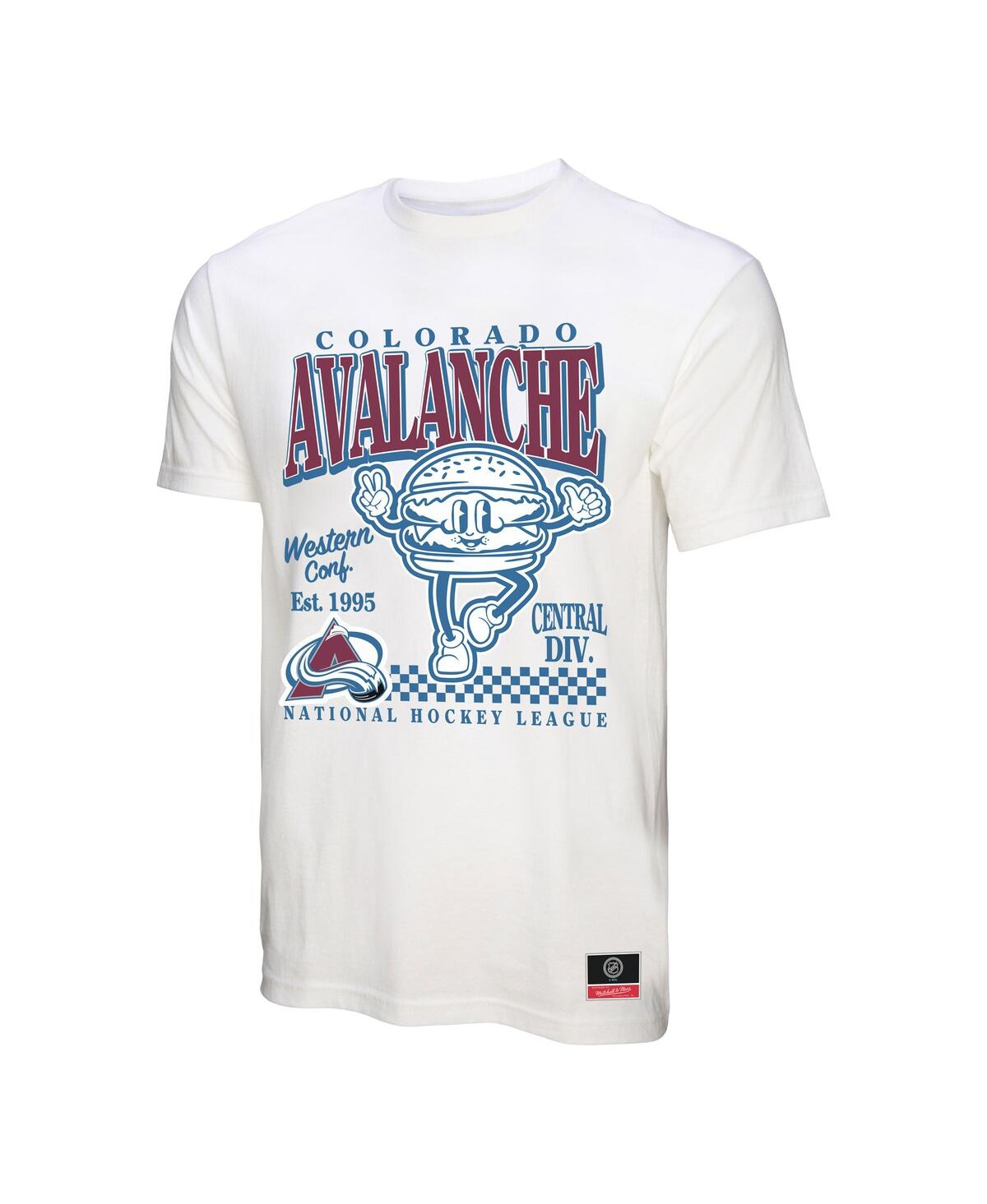 Mitchell & Ness Men's White Colorado Avalanche Local Food T-shirt In White