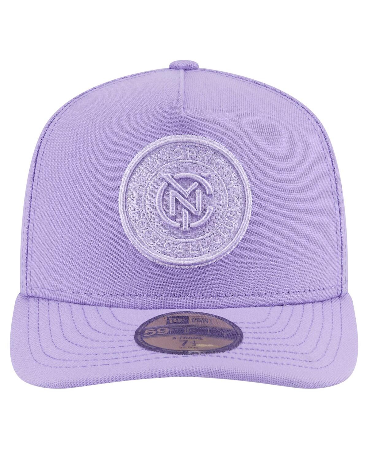 New Era Men's Purple New York City Fc Color Pack A-frame 59fifty Fitted Hat In Purple