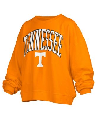 Women's Tennessee Orange Tennessee Volunteers Janise Arch Over Logo Waist Length Oversized Pullover Sweatshirt
