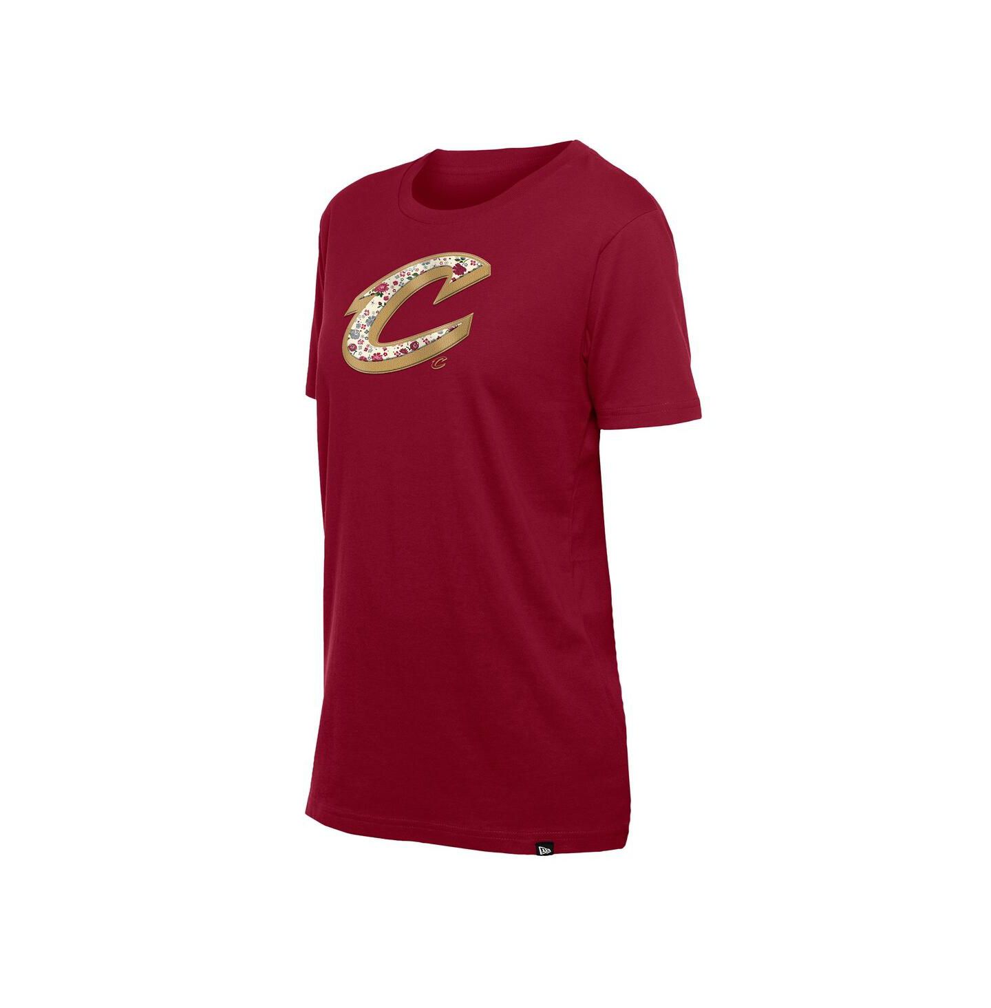 Женская футболка New Era Wine Cleveland Cavaliers Glam Game Flower — фото 3