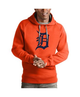 Antigua - Men's Orange Detroit Tigers Victory Pullover Team Logo Hoodie