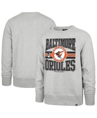 '47 Brand - Men's Gray Baltimore Orioles Letters Headline Pullover Sweatshirt
