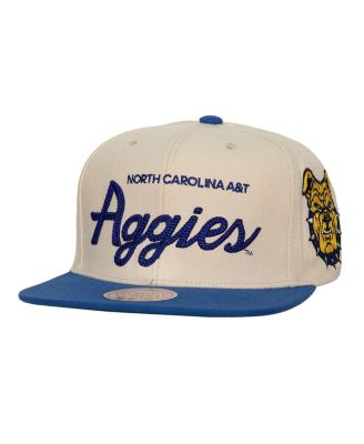 Mitchell & Ness - Men's Cream North Carolina A&T Aggies Chainstitch Hook Script Snapback Hat