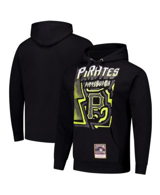 Mitchell & Ness - Men's Black Pittsburgh Pirates Sidewalk Sketch Pullover Hoodie