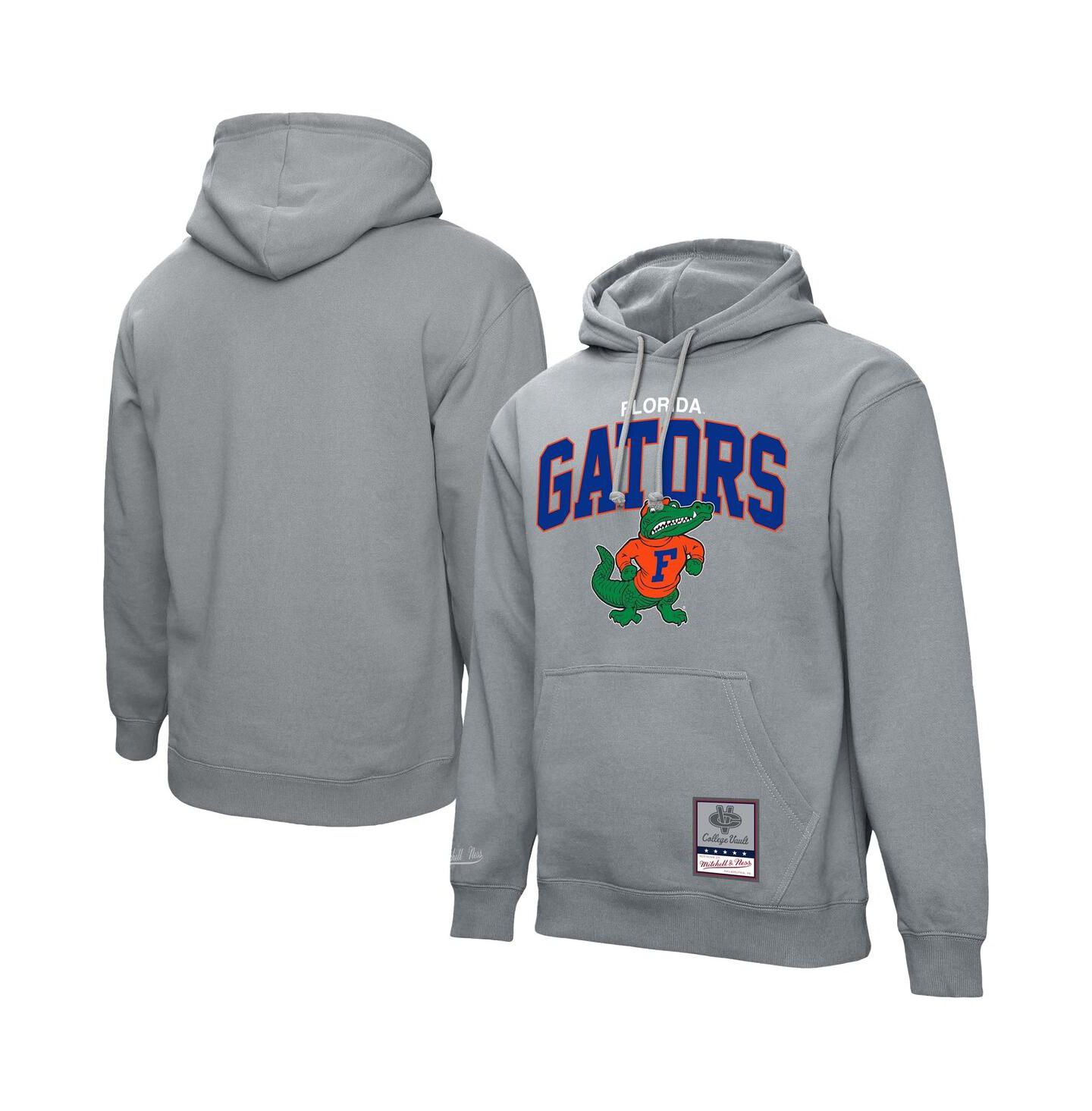 Мужское худи Mitchell & Ness Heather Gray Florida Gators Classic Arch Pullover — фото 1