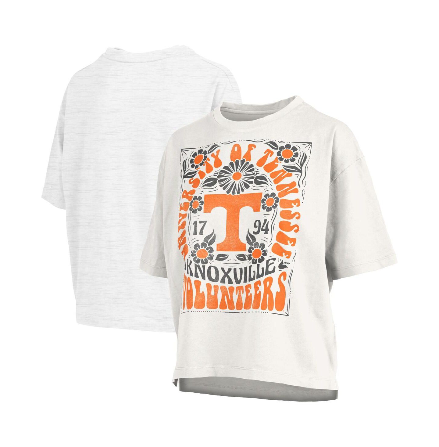 Женская футболка Pressbox White Tennessee Volunteers Harmony Oversized — фото 1
