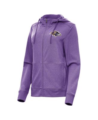 Antigua - Women's Heather Purple Baltimore Ravens Seeker Full-Zip Hoodie Jacket