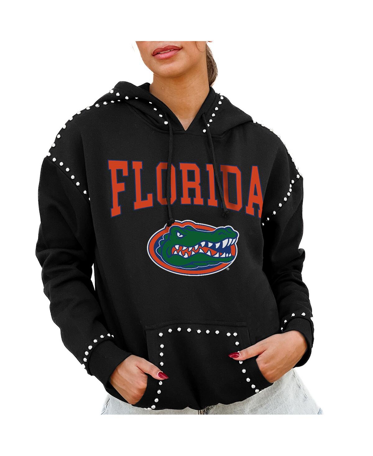 Women's Black Florida Gators Studded Pullover Hoodie - Black