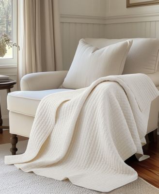 Loden Stone Washed Quilted Throw, 50" x 60"
