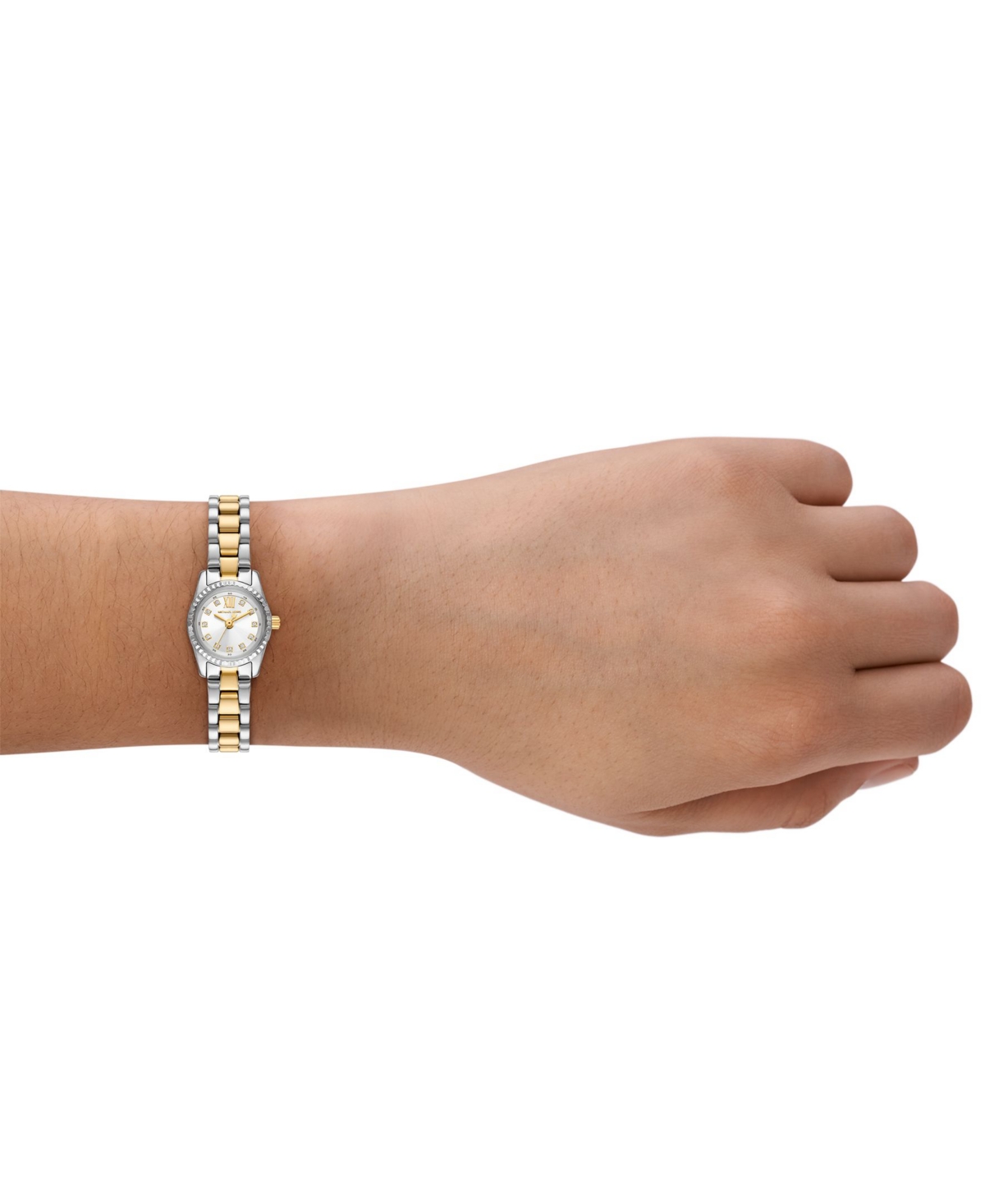 Michael Kors Women's Lexington Three-hand Two-tone Stainless-steel Watch, 19mm In Two-tone
