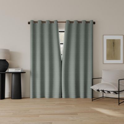 Sarasi Contrast Tweed Magnetic Closure 100% Blackout Grommet Curtain Panel