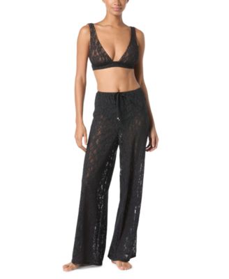 Michael Kors - Women's Lace Wide-Leg Cover-Up Pants