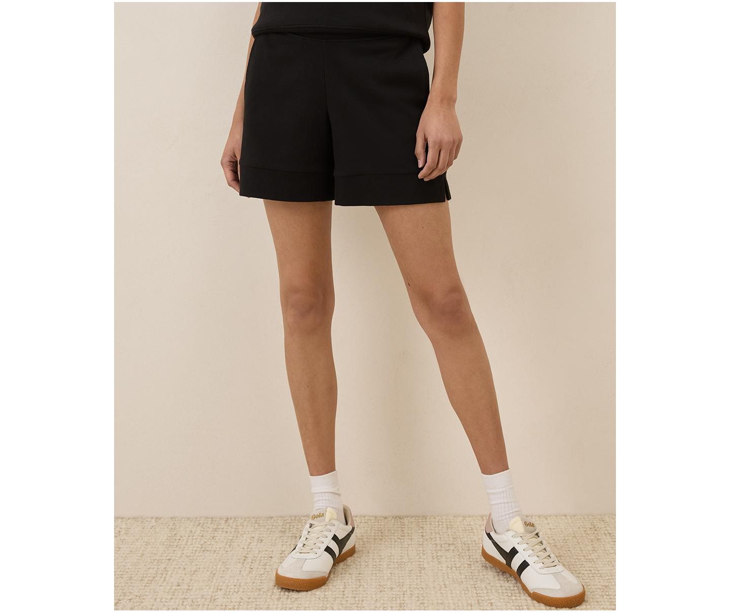 Женские шорты Pact Organic Cotton Airplane Pull On Short, цвет: Чёрный — фото 1