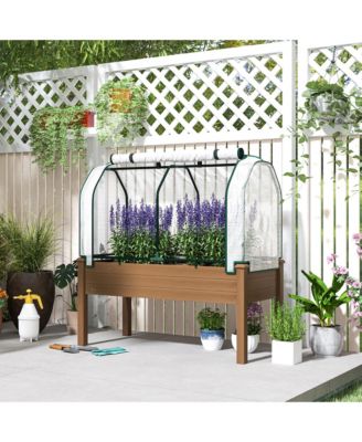 48 x 22 x 46 inch Raised Garden Bed w/ PE Cover,