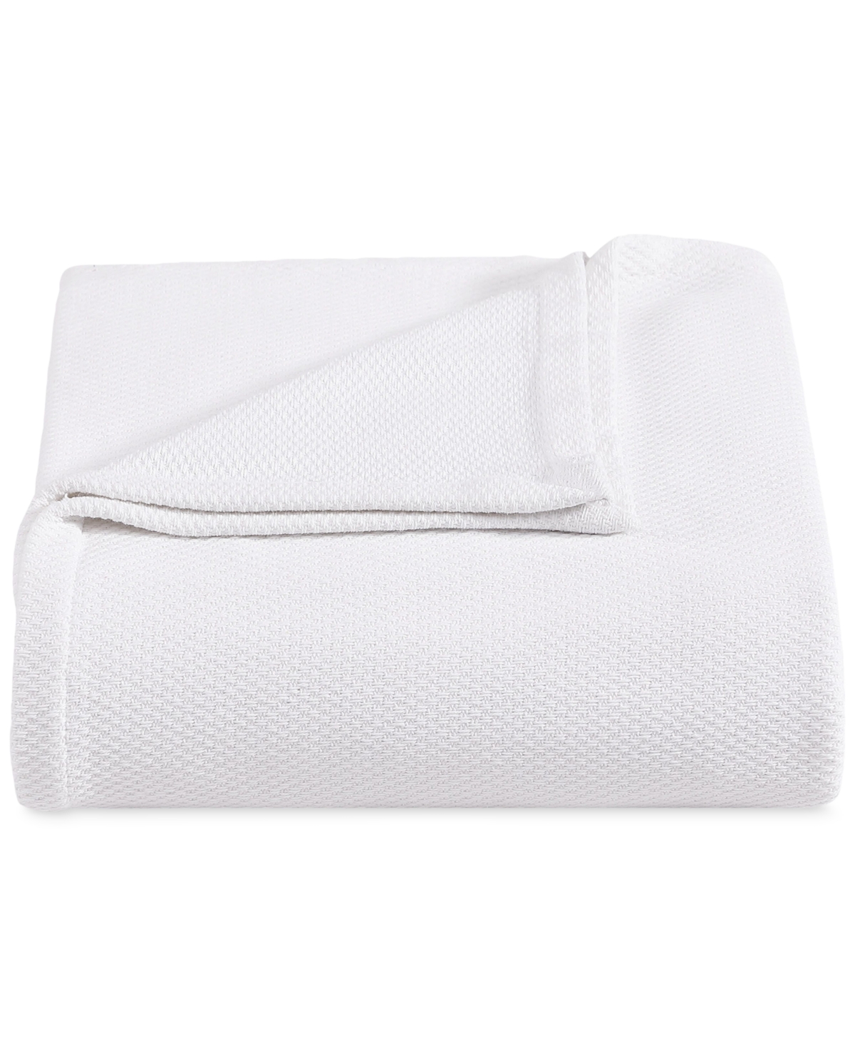 Tommy Hilfiger Solid Cotton Pique Blanket, Full/queen