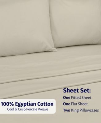 Certified Luxury Egyptian Cotton 4 Piece Deep Pocket Bed Sheets Set, California King