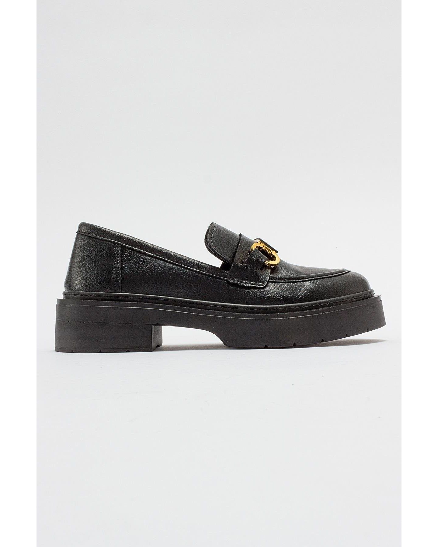 Женские лоферы Prologue Shoes Simone на платформе, цвет: Чёрная искусственная кожа — фото 2