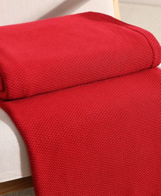 Solid Cotton Pique Blanket, King