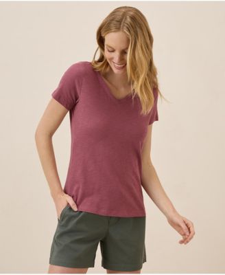Women's Organic Cotton Featherweight Slub V-Neck Tee