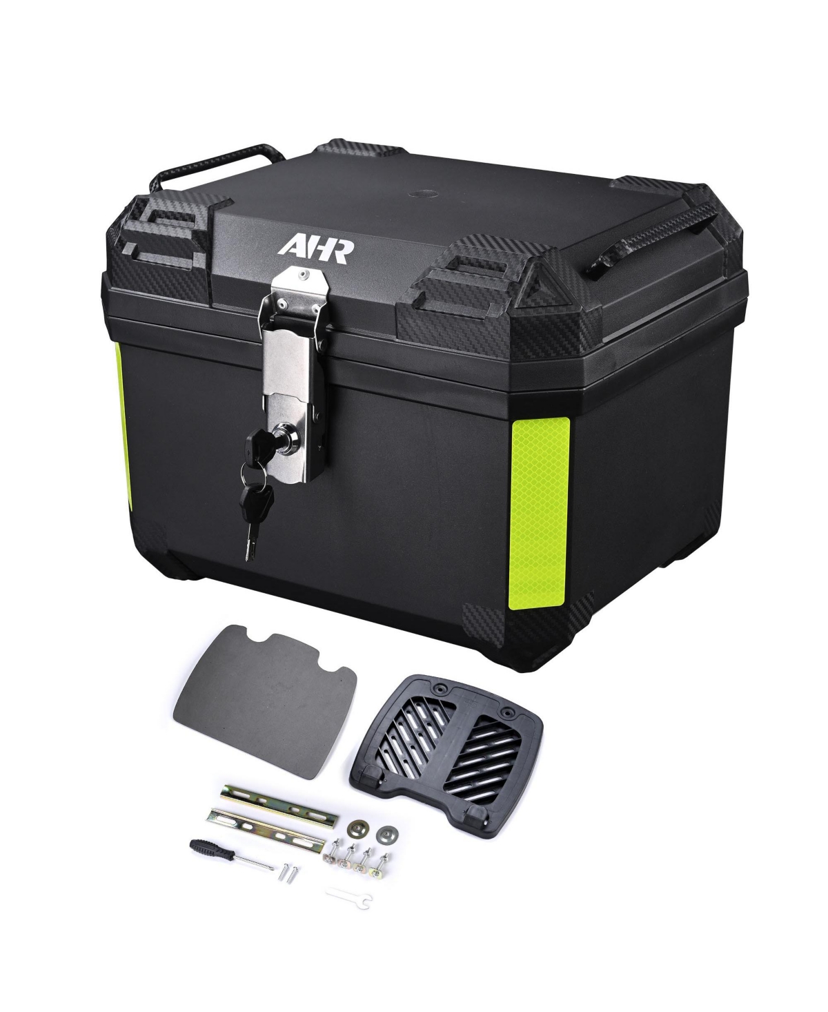 45L Universal Motorcycle Tour Tail Box Scooter Trunk Storage Safety Lock - Natrual