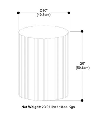 20" Mango Wood Rolf Side Table