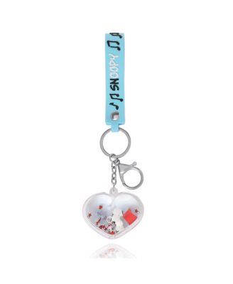 SALLY ROSE SNOOPY HEART LIQUID KEYCHAIN