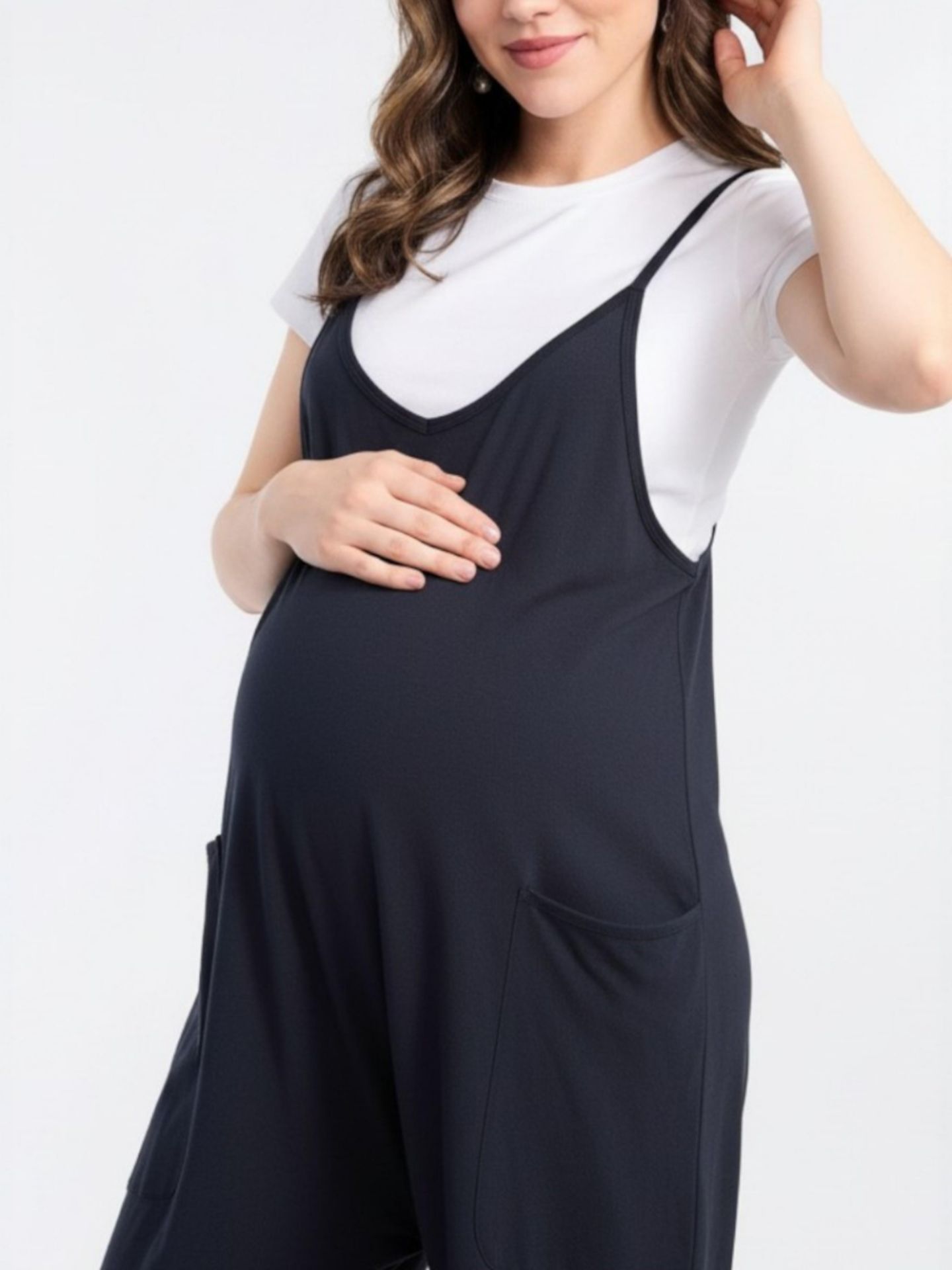 Женский комбинезон Motherhood Maternity Sleeveless Relaxed Fit Maternity Jumpsuit, цвет: Чёрный — фото 4