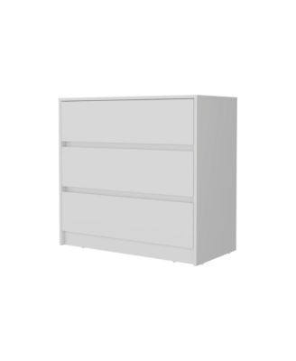Manufactured Wood 3-Drawer Handle-Free Dresser