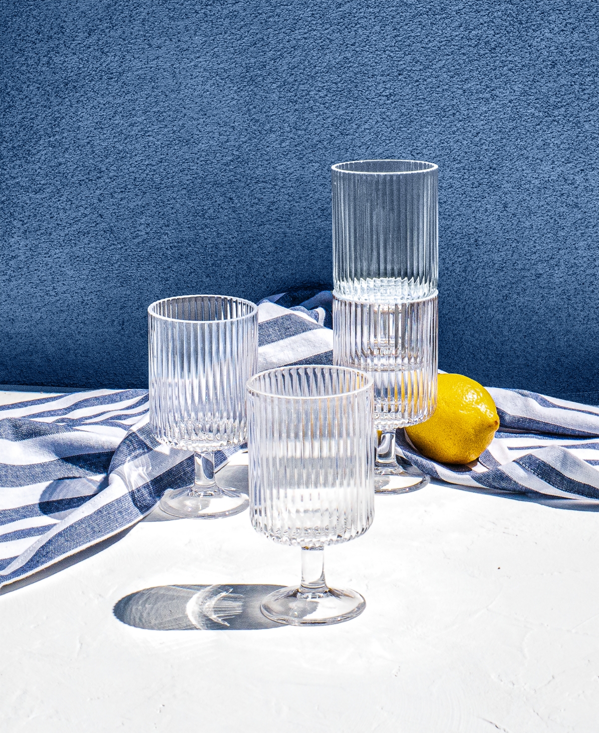 Tarhong Party Sleeve Stemless Glasses, Set Of 6 In Clear