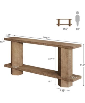 Console Table for Entryway, Wooden Sofa Table Behind Couch, for Living Room, Hallway, Foyer