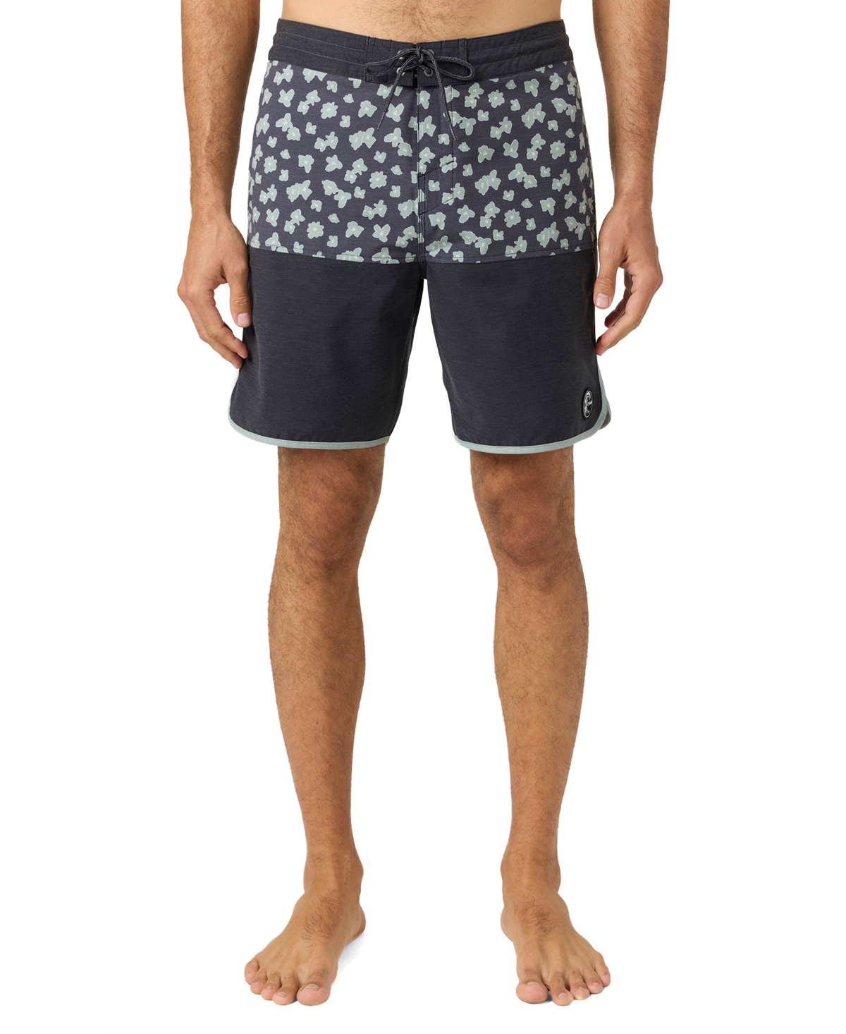 Men's Block Scallop Cruzer Shorts - Black