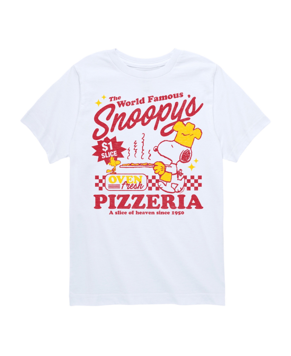 Hybrid Big Boys Peanuts Pizzeria Graphic T-shirt In White