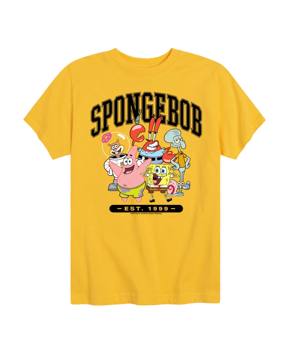 Hybrid Big Boys Spongebob Squarepants Graphic T-shirt In Yellow