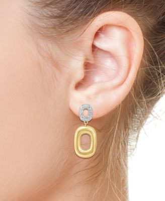 EFFY&reg; Diamond Geometric Drop Earrings (7/8 ct. t.w.) in 14k Gold