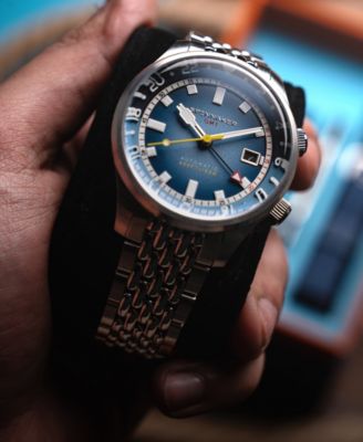 Men's Bradner GMT Automatic Solid Stainless Steel Bracelet Watch, 42mm