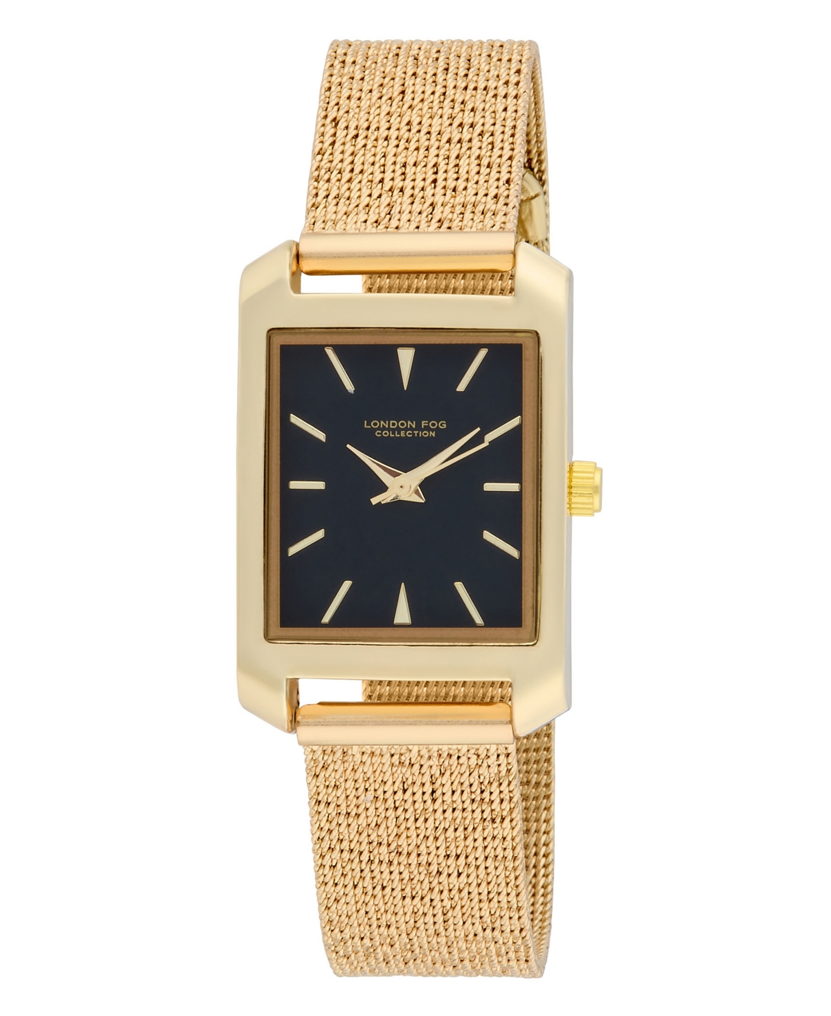 London Fog Unisex Warwick Gold Alloy Mesh Watch, 25mm In Gold
