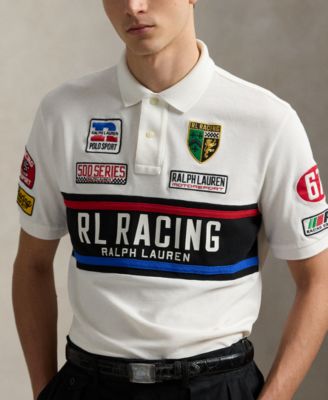 Men's Classic-Fit Mesh Graphic Polo Shirt