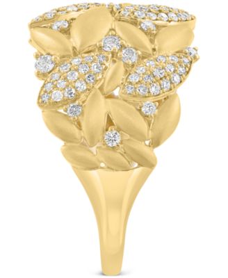 EFFY&reg; Diamond & Polished Navette Cluster Ring (1/2 ct. t.w.) in 14k Gold