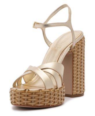 Women's Keefa High Straw Round Toe Sandals