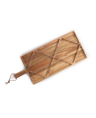 Acacia Grazing Charcuterie Sectioned Paddle Serving Board