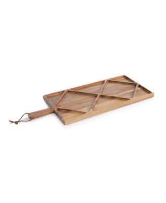 Acacia Grazing Charcuterie Sectioned Paddle Serving Board