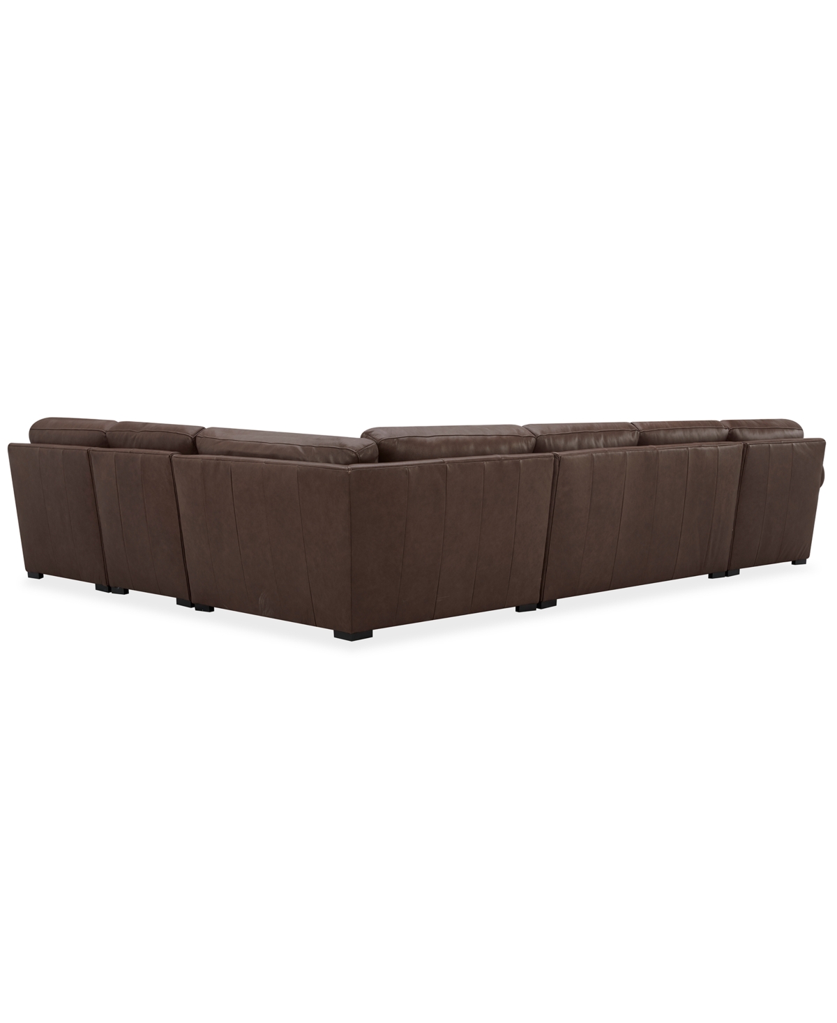Macy's Radley Roll Arm 152" 5-pc. Leather Wedge Corner Chaise Sectional, Exclusively At