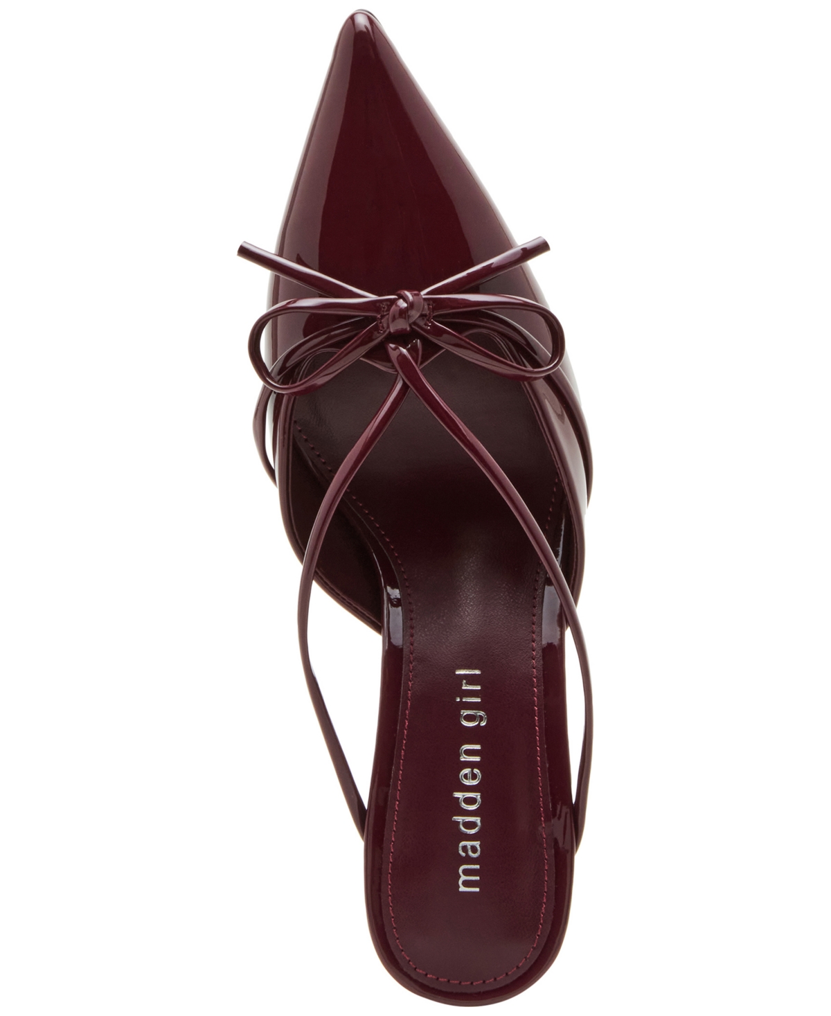 Madden Girl Bellsss Pointed-toe Bow Dress Mules In Burgundy